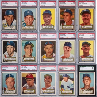 1952 Topps Near Master Set (491 Different Cards) Including 71 Graded Cards
